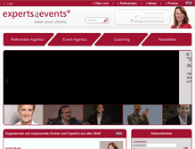 Tablet Screenshot of experts4events.com